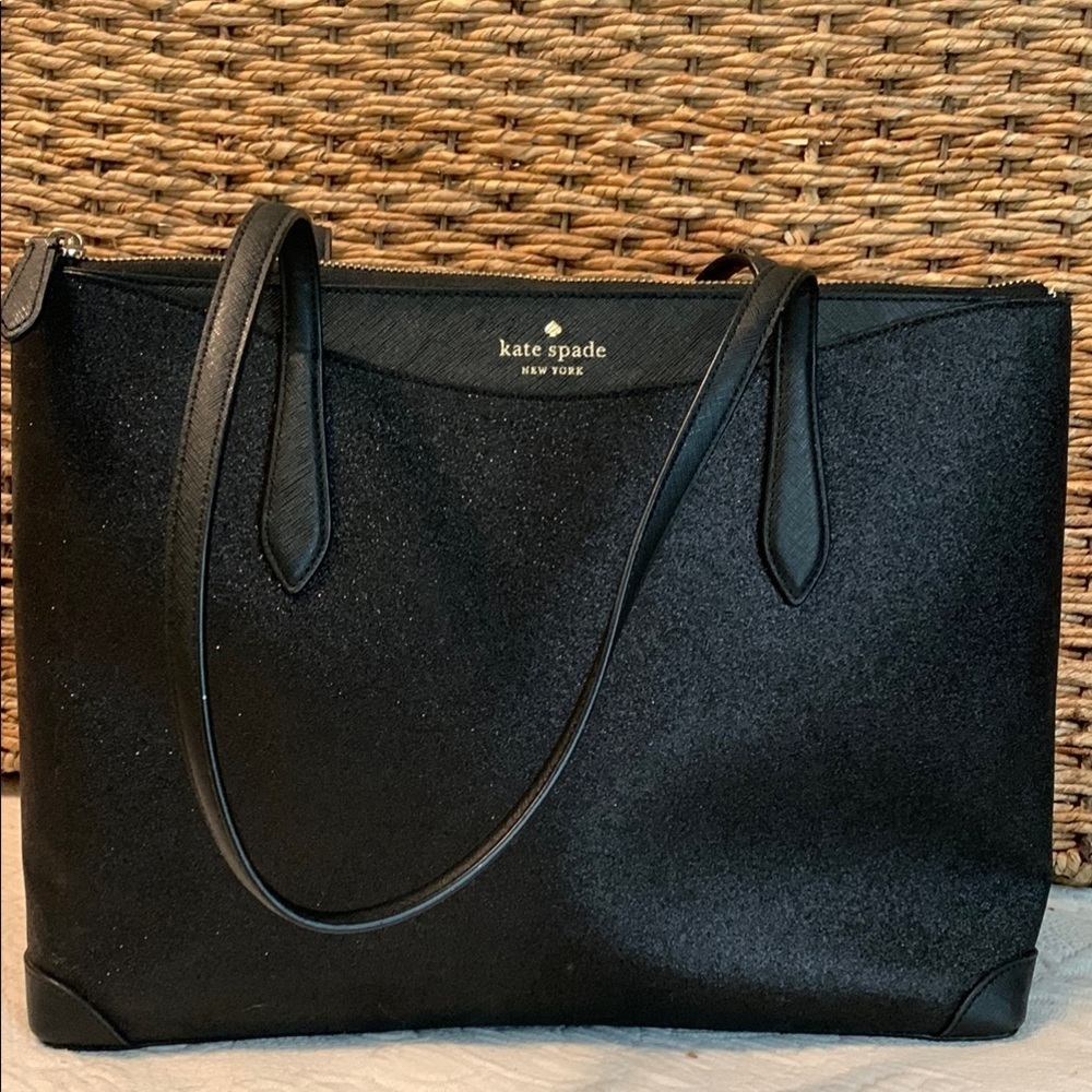 Kate Spade Black Structured Tote Bag
